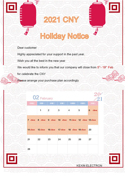 CNY Holiday notice