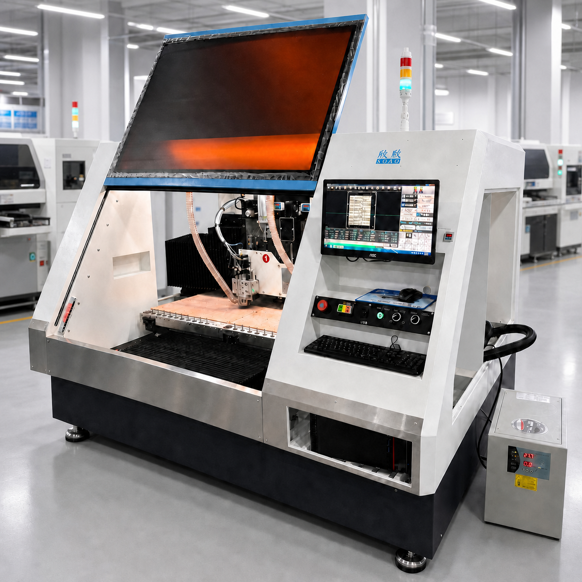 KX-AS-2LH 2 Spindles PCB Drilling and Routing Machine 